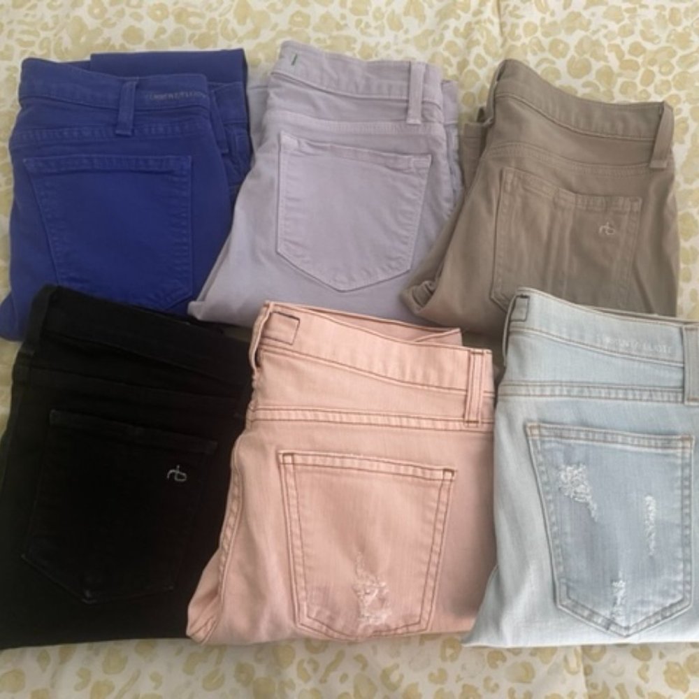 Bundle of 6 Designer Skinny Jeans Size 25 Current/Elliott/Rag & Bone/J Brand